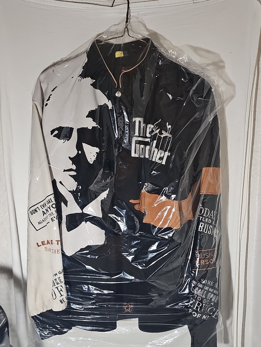 Long-Sleeve Graphic Tee - Black, White & Tan Accents
